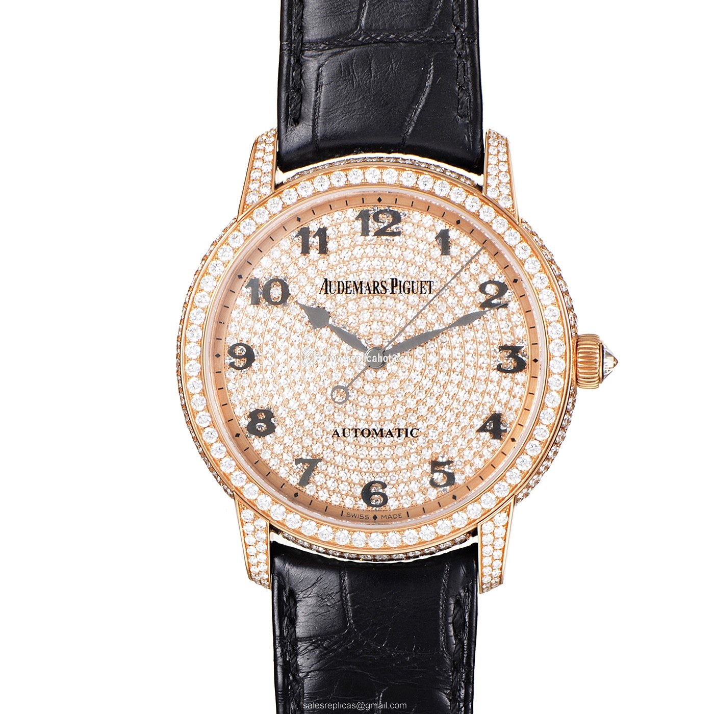 Audemars Piguet Jules Audemars 15159OR.ZZ.D002CR.01 Automatic Mens 18-carat pink gold Black