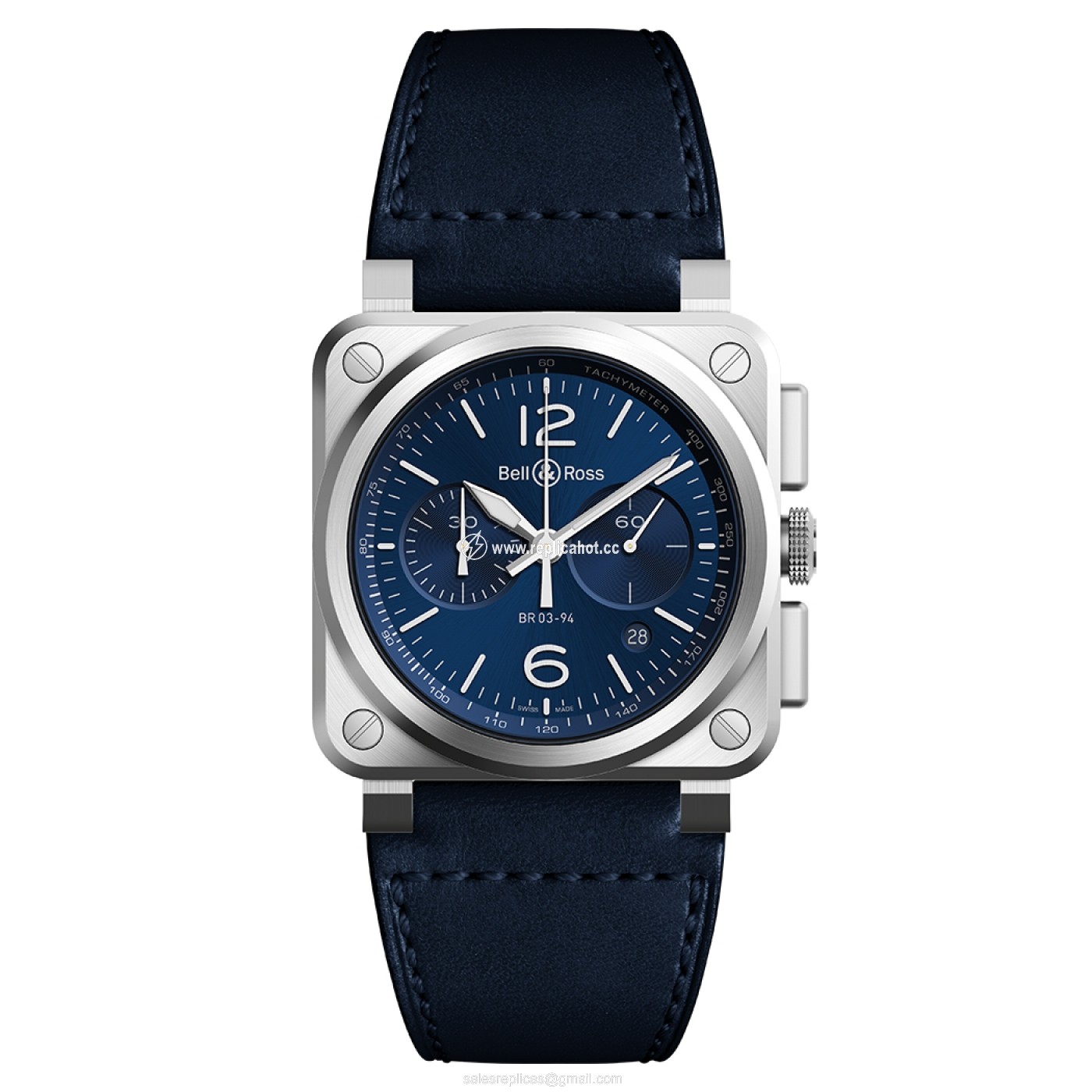 Bell & Ross BR 03-94 BR0394-BLU-ST/SCA Mechanical Automatic Mens Steel Blue