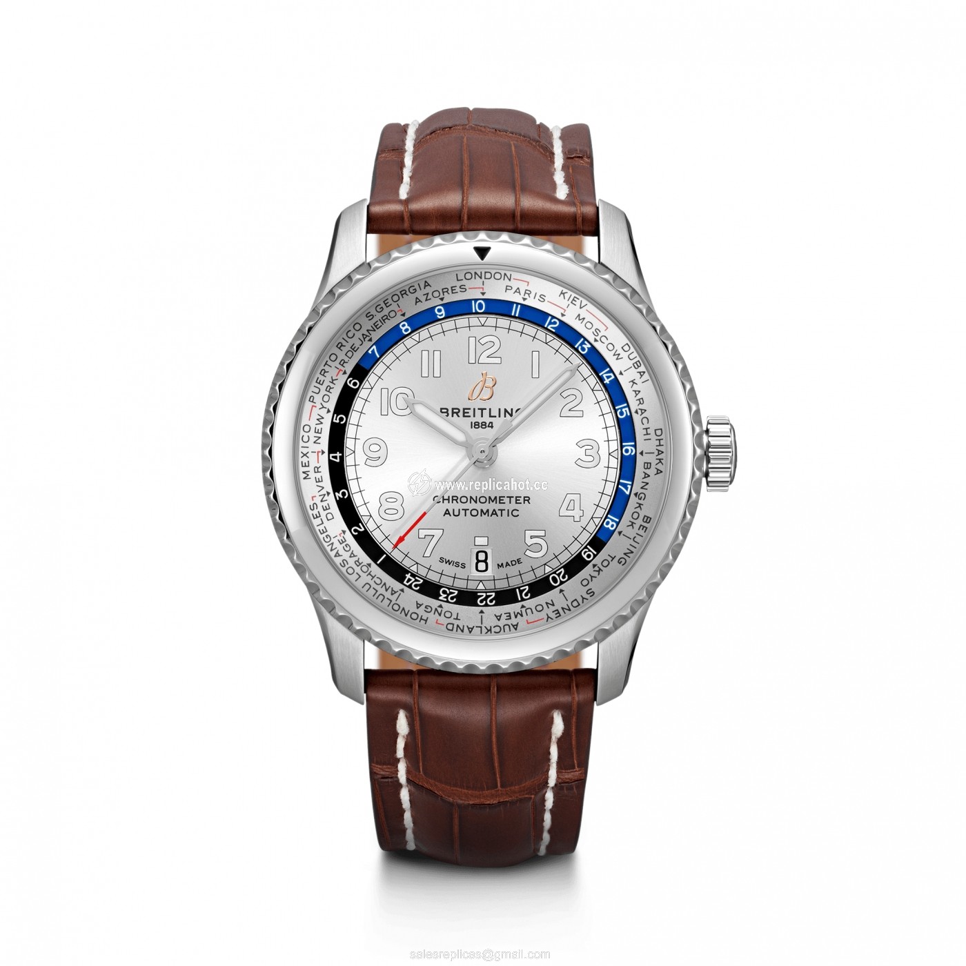Breitling Aviator 8 AB3521U01G1P1 Automatic Self Winding Mens Stainless Steel Brown