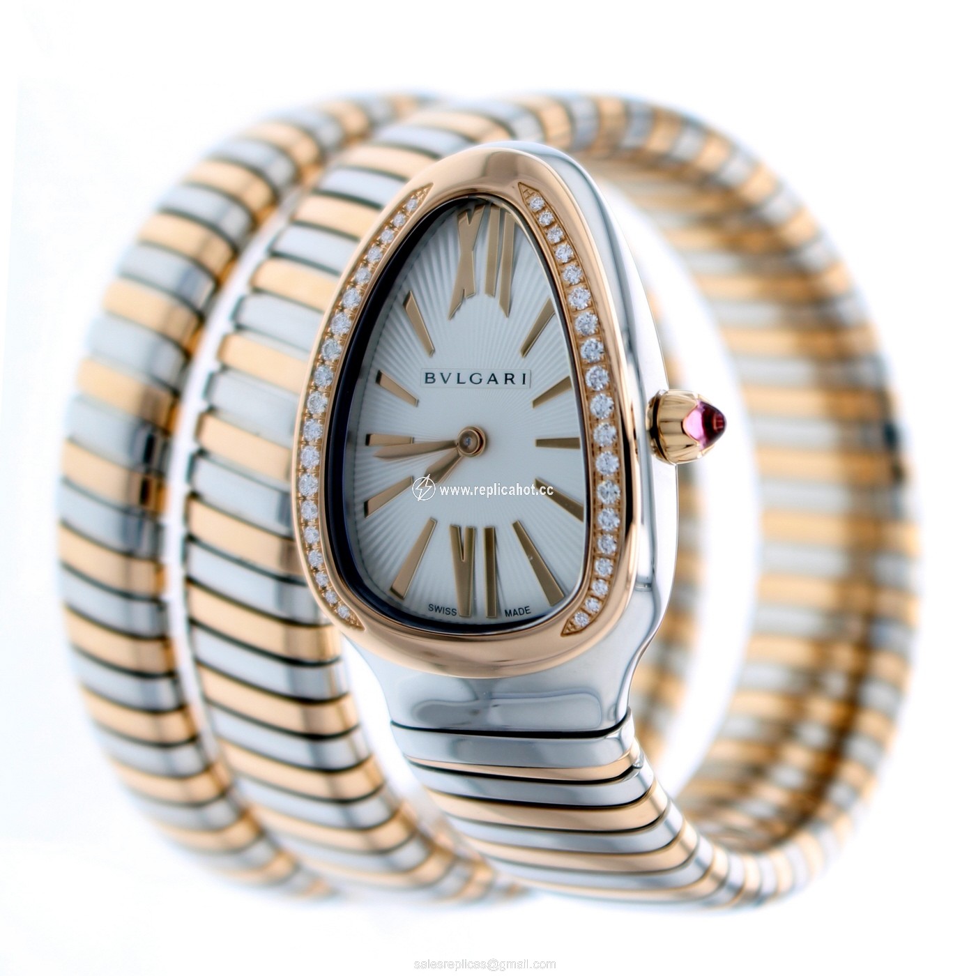 Bulgari Serpenti 103149 Quartz Movement Womens SS/18kRG