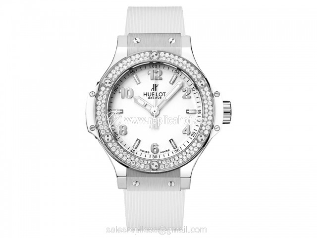 Hublot Big Bang 38mm 361.SE.2010.RW.1104 Quartz Movement Ladies Stainless steel White