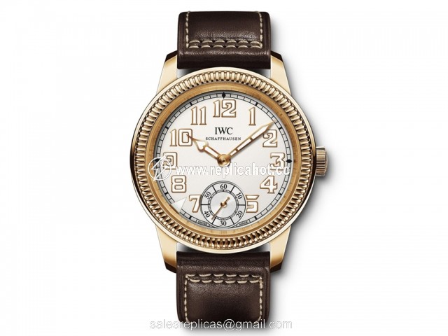 IWC Pilots IW325403 Mechanical with manual winding Mens 18k Rose Gold Brown