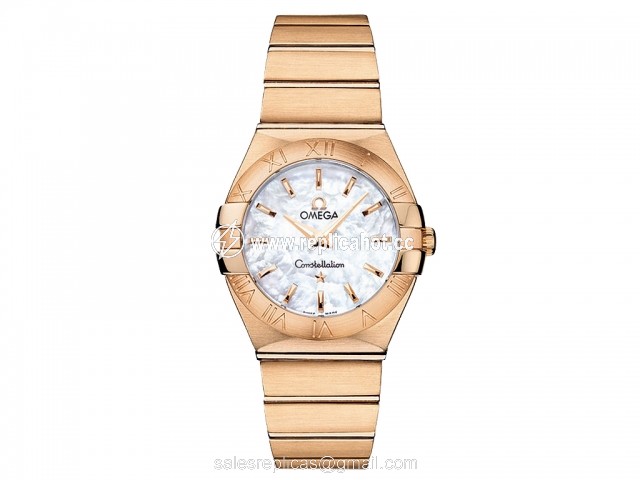 Omega Constellation 123.50.27.60.05.001 Quartz Movement Ladies 18k Rose Gold