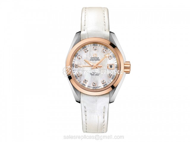 Omega Seamaster 231.23.30.20.55.001 Automatic with Mechanical Winding Ladies SS/18KRG White