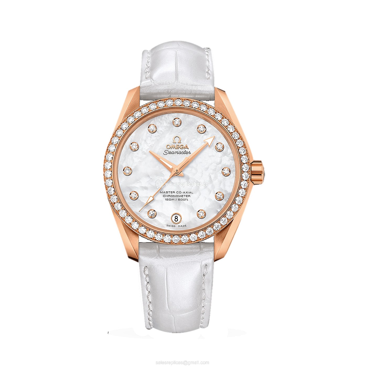 Omega Seamaster 231.58.39.21.55.001 Automatic with Mechanical Winding Ladies 18k Rose Gold White