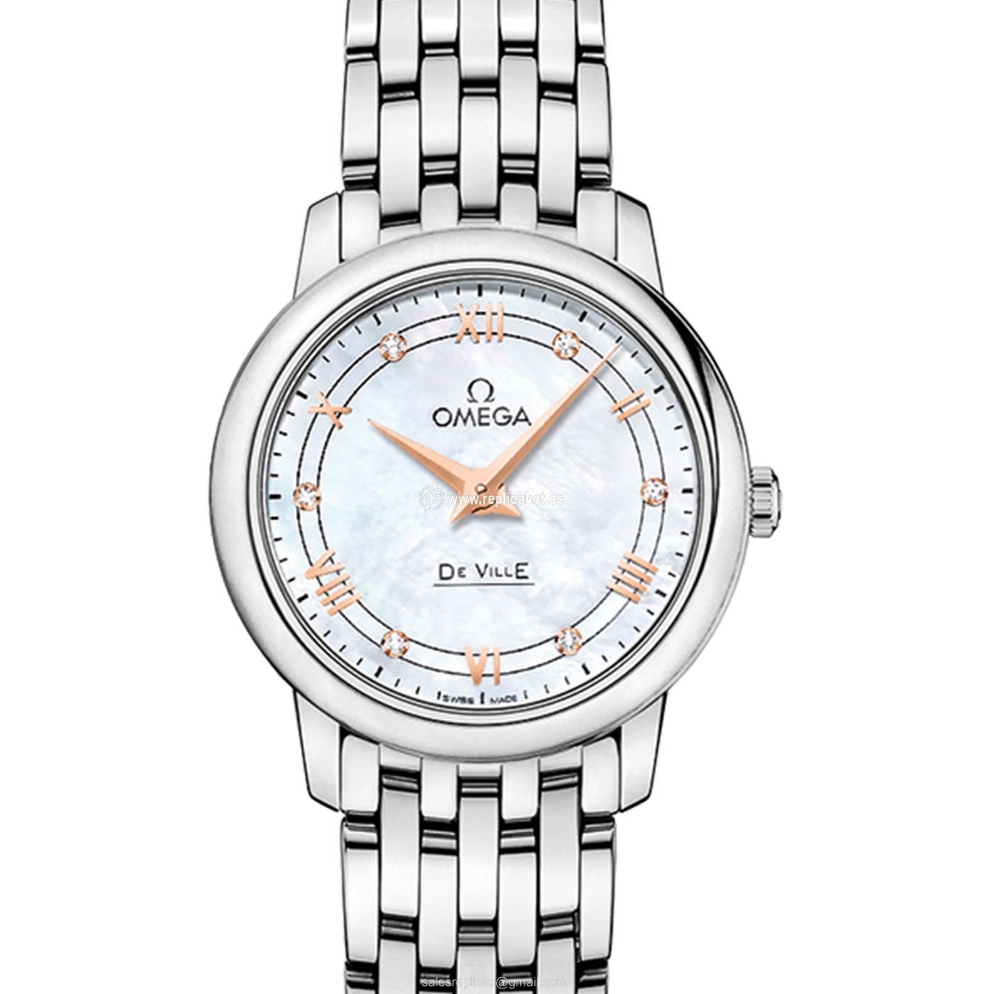 Omega De Ville 424.10.27.60.55.001 Quartz Movement Womens Stainless Steel