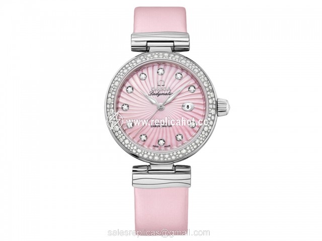 Omega De Ville 425.37.34.20.57.001 Automatic Self Wind Ladies Stainless Steel Pink